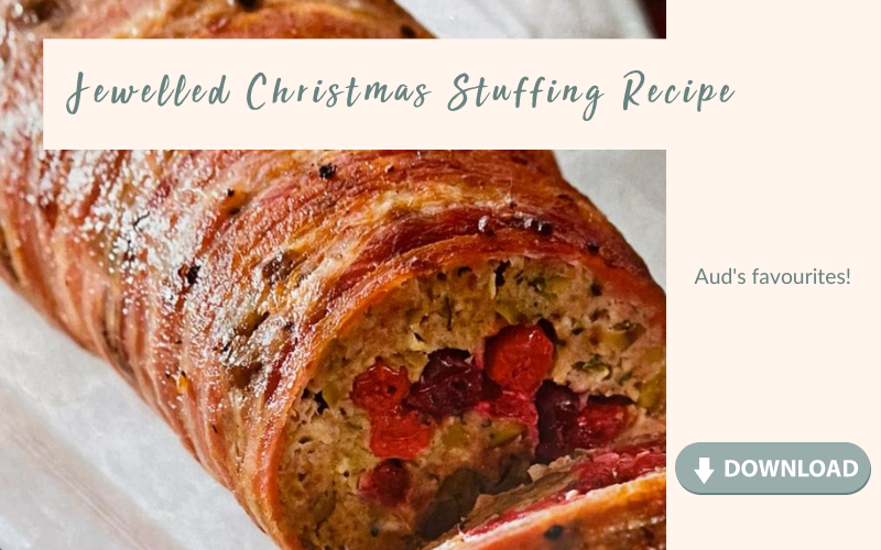 Aud's jewelled Christmas stuffing from Valley Living