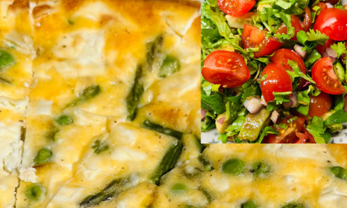 Asparagus, Pea and Feta Frittata