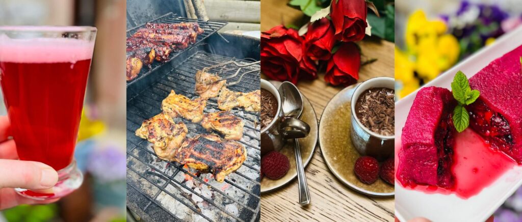 BBQ meats, chocolate pots, summer pudding