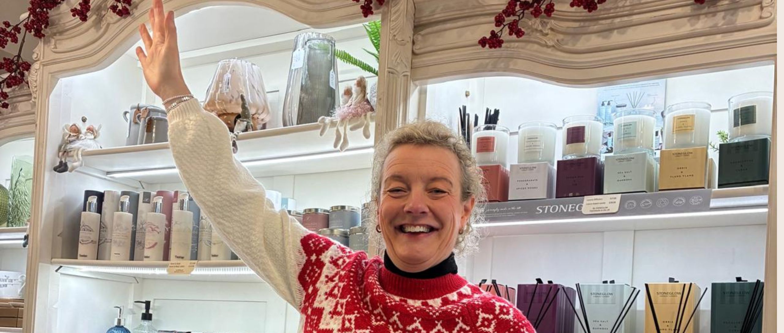 Audrey embracing the new season.